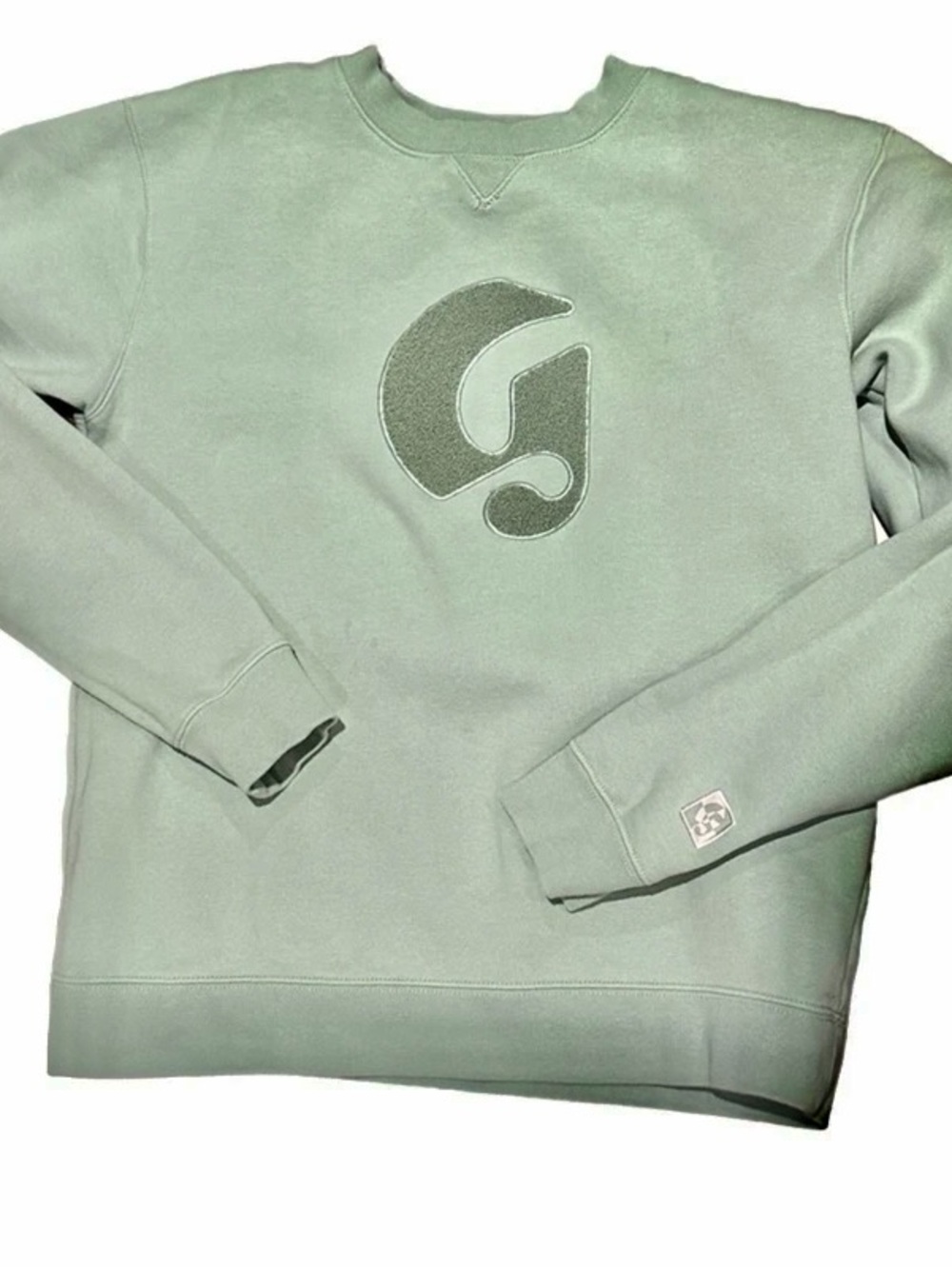 Glossier Sage Green limited edition Boston Crewneck Sweatshirt